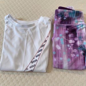 Toddler 2 piece Avis pants size 4/5 and Nike top size 4 new WO tags